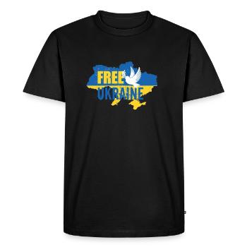 Ukraine libre - T-shirt Premium bio Homme - noir - Devant - Nico (187cm)