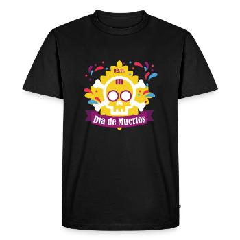 dia de muertos yellow - T-shirt Premium bio Homme - noir - Devant - Nico (187cm)