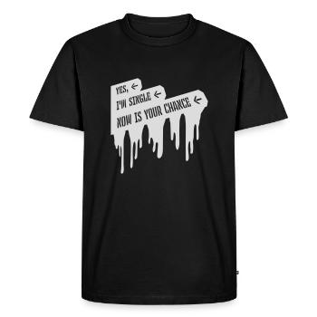 célibataire maintenant votre chance - T-shirt Premium bio Homme - noir - Devant - Nico (187cm)