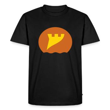 coat of arms logo Corsica of the South castle - Men's Premium Organic T-Shirt - black - Front - Nico (187cm)
