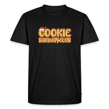 Club de cuisson de biscuits au chocolat de Noël - T-shirt Premium bio Homme - noir - Devant - Nico (187cm)