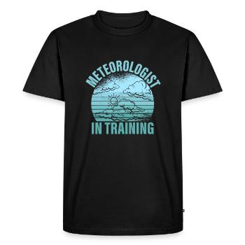 Météorologue en formation Météorologie Météorologie - T-shirt Premium bio Homme - noir - Devant - Nico (187cm)