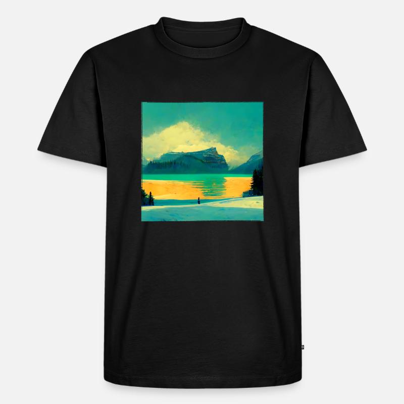 Wunderschöne Natur - Männer Premium Bio T-Shirt - Schwarz
