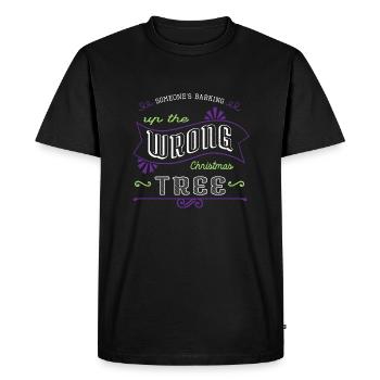 Vacances de Noël cadeau de Golden Retriever maladroit - T-shirt Premium bio Homme - noir - Devant - Nico (187cm)