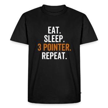 Manger dormir 3 Pointeur Répéter - T-shirt Premium bio Homme - noir - Devant - Nico (187cm)