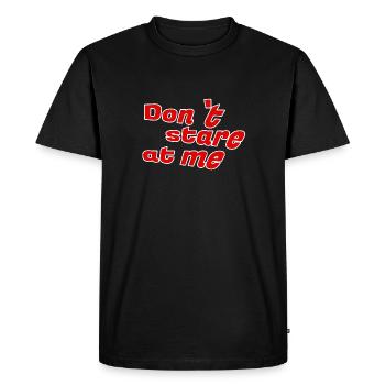 Ne me regarde pas - T-shirt Premium bio Homme - noir - Devant - Nico (187cm)