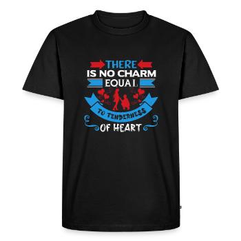 IL N’Y A PAS DE CHARME EQUAI À TENDRESSE DE CŒUR - T-shirt Premium bio Homme - noir - Devant - Nico (187cm)