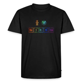 I LOVE SCIENCE - Science Symbols LGBTQi+ - Men's Premium Organic T-Shirt - black - Front - Nico (187cm)
