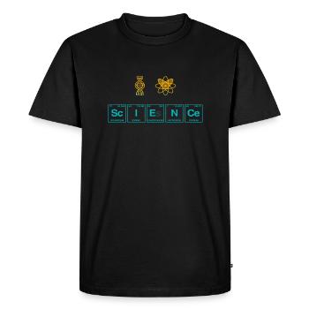 I LOVE SCIENCE - Science Symbols - Men's Premium Organic T-Shirt - black - Front - Nico (187cm)