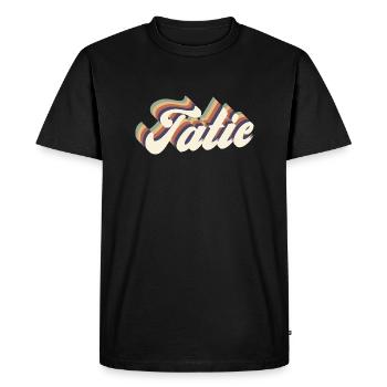 tatie vintage - T-shirt Premium bio Homme - noir - Devant - Nico (187cm)