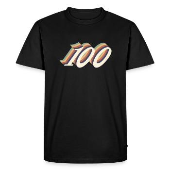 100th anniversary vintage - Men's Premium Organic T-Shirt - black - Front - Nico (187cm)