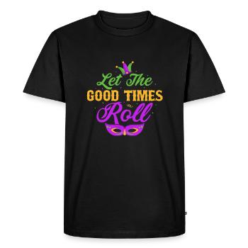 Laissez les bons moments rouler Mardi Gras Party - T-shirt Premium bio Homme - noir - Devant - Nico (187cm)