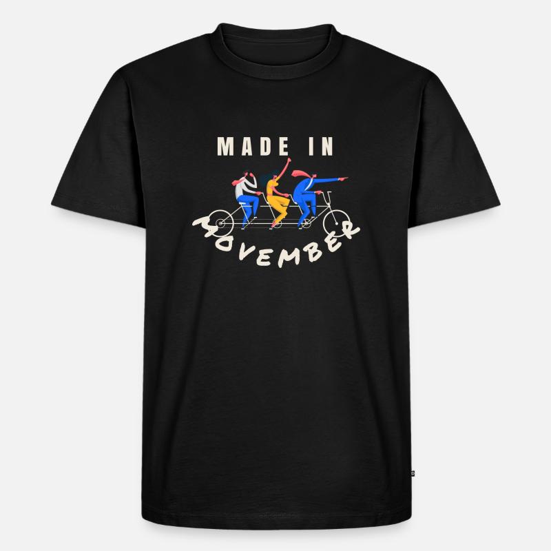 bewegen - Männer Premium Bio T-Shirt - Schwarz