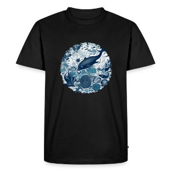Merveilles de l'océan - T-shirt Premium bio Homme - noir - Devant - Nico (187cm)