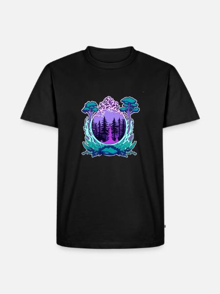 Window to Nature - Men's Premium Organic T-Shirt - black