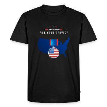 Thank You For Your Service Patriotic Veterans Day - T-shirt Premium bio Homme - noir - Devant - Nico (187cm)