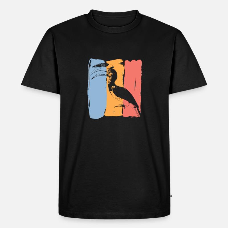 Nashornvogel - Männer Premium Bio T-Shirt - Schwarz