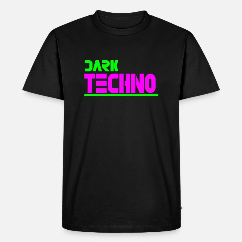 Düsterer Techno - Männer Premium Bio T-Shirt - Schwarz