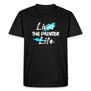 Livin' The Painter Life Profession Job - Men's Premium Organic T-Shirt - black - Front - Nico (187cm)