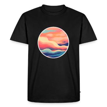 Entre ciel et mer - T-shirt Premium bio Homme - noir - Devant - Nico (187cm)