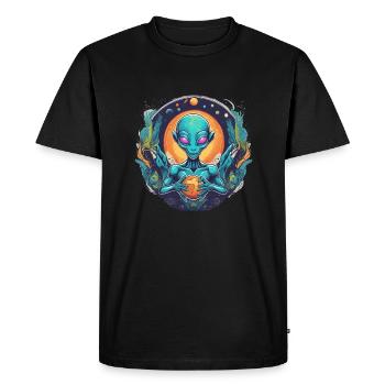 Étranger - T-shirt Premium bio Homme - noir - Devant - Nico (187cm)