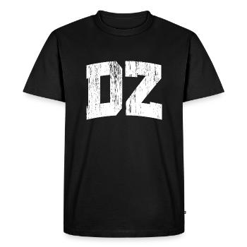 DZ vintage style - T-shirt Premium bio Homme - noir - Devant - Nico (187cm)