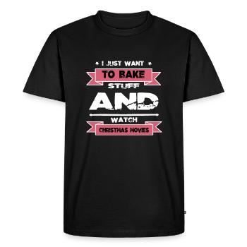 Baker Awkward Birthday Present Christmas Tree - Men's Premium Organic T-Shirt - black - Front - Nico (187cm)
