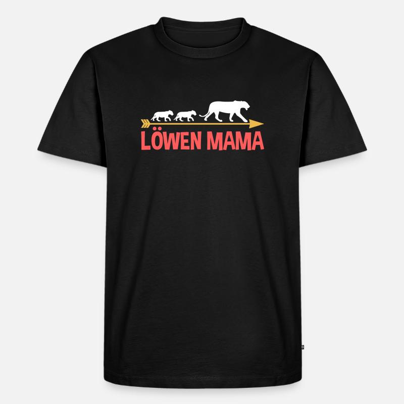 Mutter Löwen Mama - Männer Premium Bio T-Shirt - Schwarz