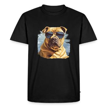 Shar Pei chinois - T-shirt Premium bio Homme - noir - Devant - Nico (187cm)