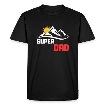 Super Papa - T-shirt Premium bio Homme - noir - Devant - Nico (187cm)