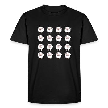 Mouton - T-shirt Premium bio Homme - noir - Devant - Nico (187cm)