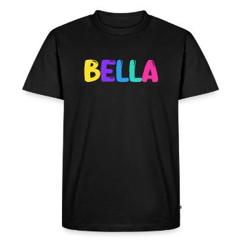 Name - Bella - Men's Premium Organic T-Shirt - black - Front - Nico (187cm)