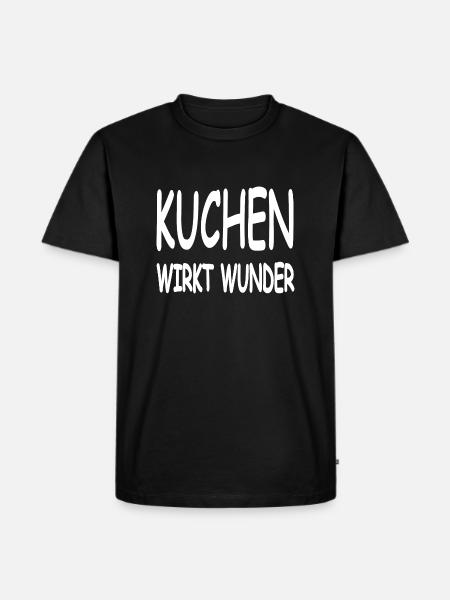 Kuchen - Männer Premium Bio T-Shirt - Schwarz