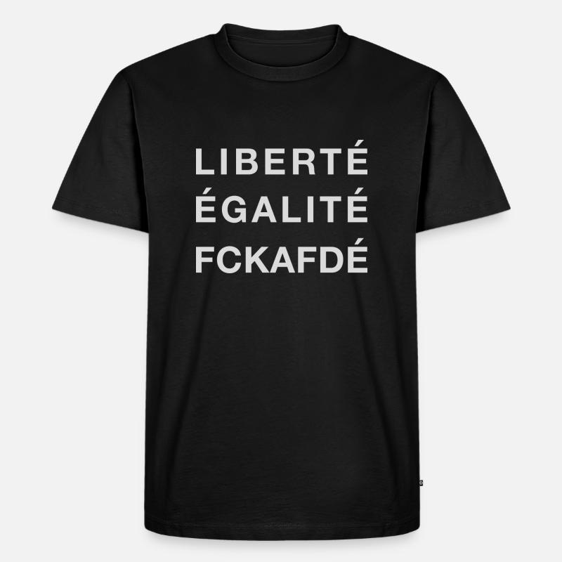 fckafd grau - Männer Premium Bio T-Shirt - Schwarz