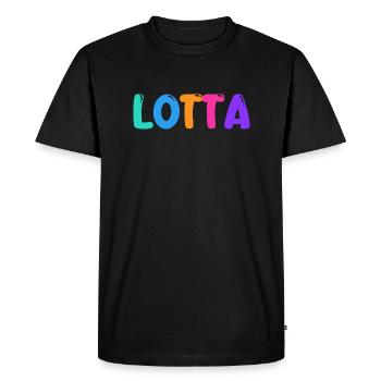 Nom - Lotta - T-shirt Premium bio Homme - noir - Devant - Nico (187cm)