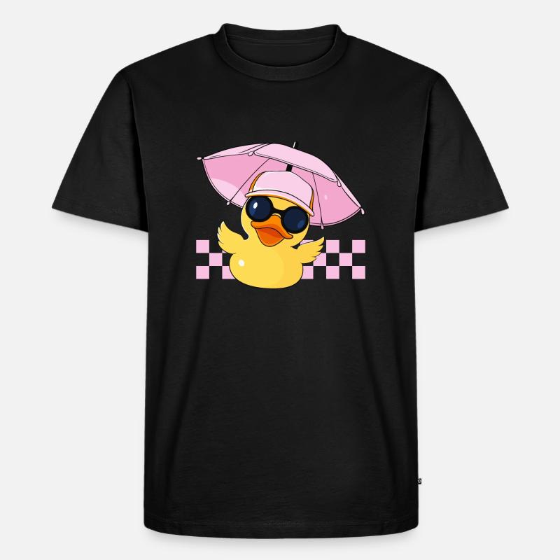 Quietscheente Sommer Gummiente Rubber Duck Enten - Männer Premium Bio T-Shirt - Schwarz