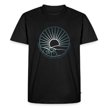 Gravel, Mountain Bike, Passion, Cycling - Men's Premium Organic T-Shirt - black - Front - Nico (187cm)