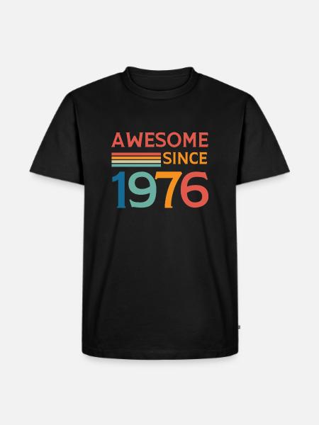 Awesome since 1976 - Men's Premium Organic T-Shirt - black
