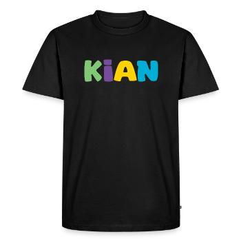 Name - Kian - Men's Premium Organic T-Shirt - black - Front - Nico (187cm)