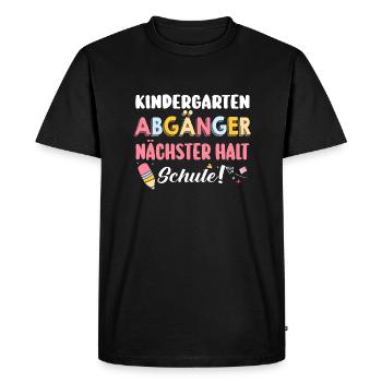 1 Grade School Child Back to School Kindergarten Kita E - Men's Premium Organic T-Shirt - black - Front - Nico (187cm)
