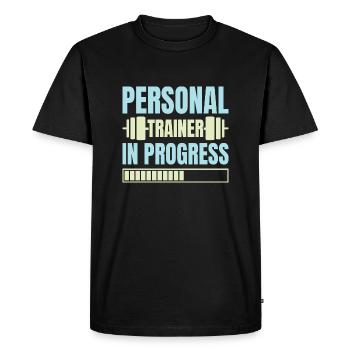Fitness Motivation Bodybuilder Personal Trainer - Men's Premium Organic T-Shirt - black - Front - Nico (187cm)