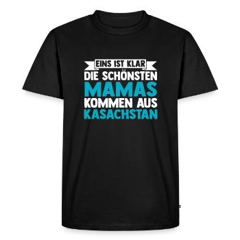 Kazakhstan maman mère Kazakhstan - T-shirt Premium bio Homme - noir - Devant - Nico (187cm)
