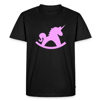 Licorne Cheval à bascule - T-shirt Premium bio Homme - noir - Devant - Nico (187cm)
