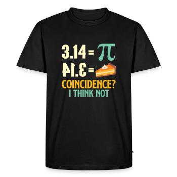 Pi and Pie - Amateur de mathématiques drôle Pi Day - T-shirt Premium bio Homme - noir - Devant - Nico (187cm)