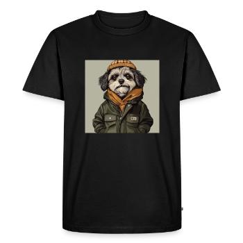 Mon ami Jakop - T-shirt Premium bio Homme - noir - Devant - Nico (187cm)