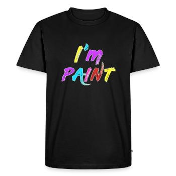 JE SUIS PEINTRE - J’adore peindre au doigt - Peintures au doigt - T-shirt Premium bio Homme - noir - Devant - Nico (187cm)