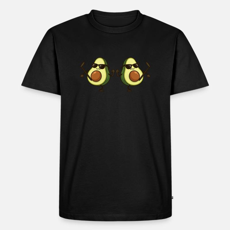 avocado karate 2 - Männer Premium Bio T-Shirt - Schwarz