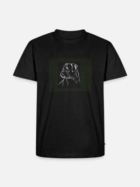 Dog boxer nice dog animal - Men's Premium Organic T-Shirt - black