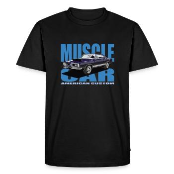 MuscleCar - T-shirt Premium bio Homme - noir - Devant - Nico (187cm)