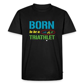 Triathlon - Men's Premium Organic T-Shirt - black - Front - Nico (187cm)